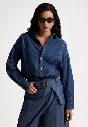 DENIM TUXEDO SHIRT - Bluse - linden