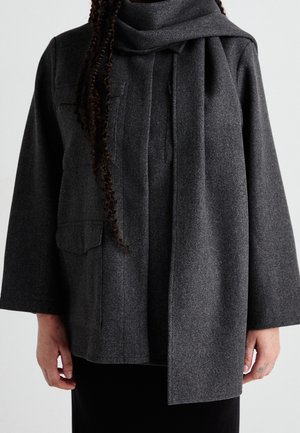 Kurzmantel - mottled dark grey