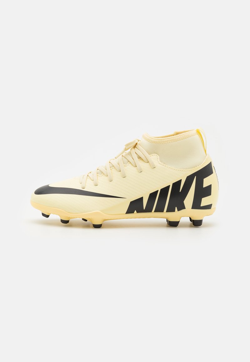 Nike Performance JR MERCURIAL CLUB FG/MG UNISEX - Botines de fútbol para terreno firme - lemonade/black