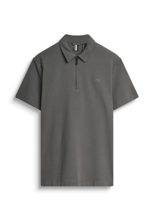 REGULAR FIT IN DOBBY WITH EMBROIDERED LOGO - Poloshirt - taupe