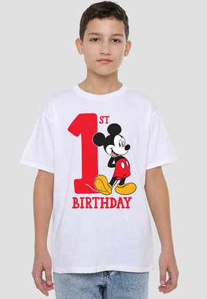 Disney MICKEY MOUSE 1ST BIRTHDAY - Print T-shirt - white