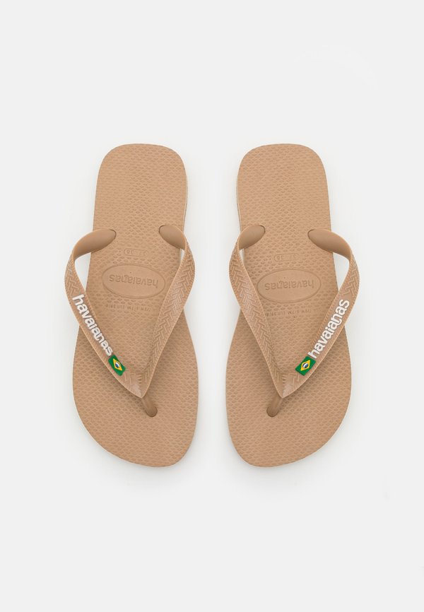 BRASIL LOGO UNISEX - T-bar sandals - rose gold