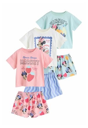 Next, REGULAR FIT - MINNIE MOUSE SHORT PYJAMAS 3 PACK SET - Nachtwäsche Set - red blue pink