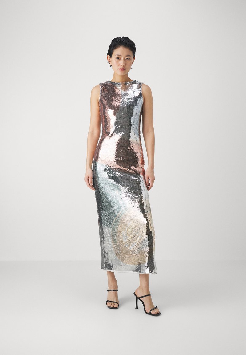 Fiorucci PAINT SEQUIN DRESS Cocktailkjole / festkjole white/hvid