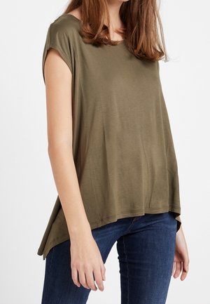 Print T-shirt - dark green