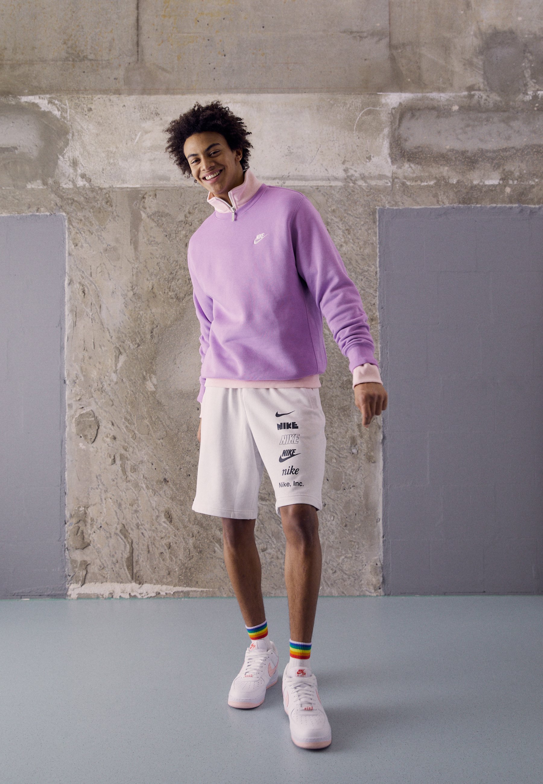 Nike Sportswear CRW - Sweatshirt - violet shock/white/violet