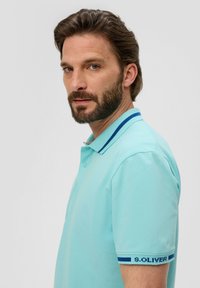 s.Oliver KONTRAST DETAIL - Poloshirt - ozeangrün