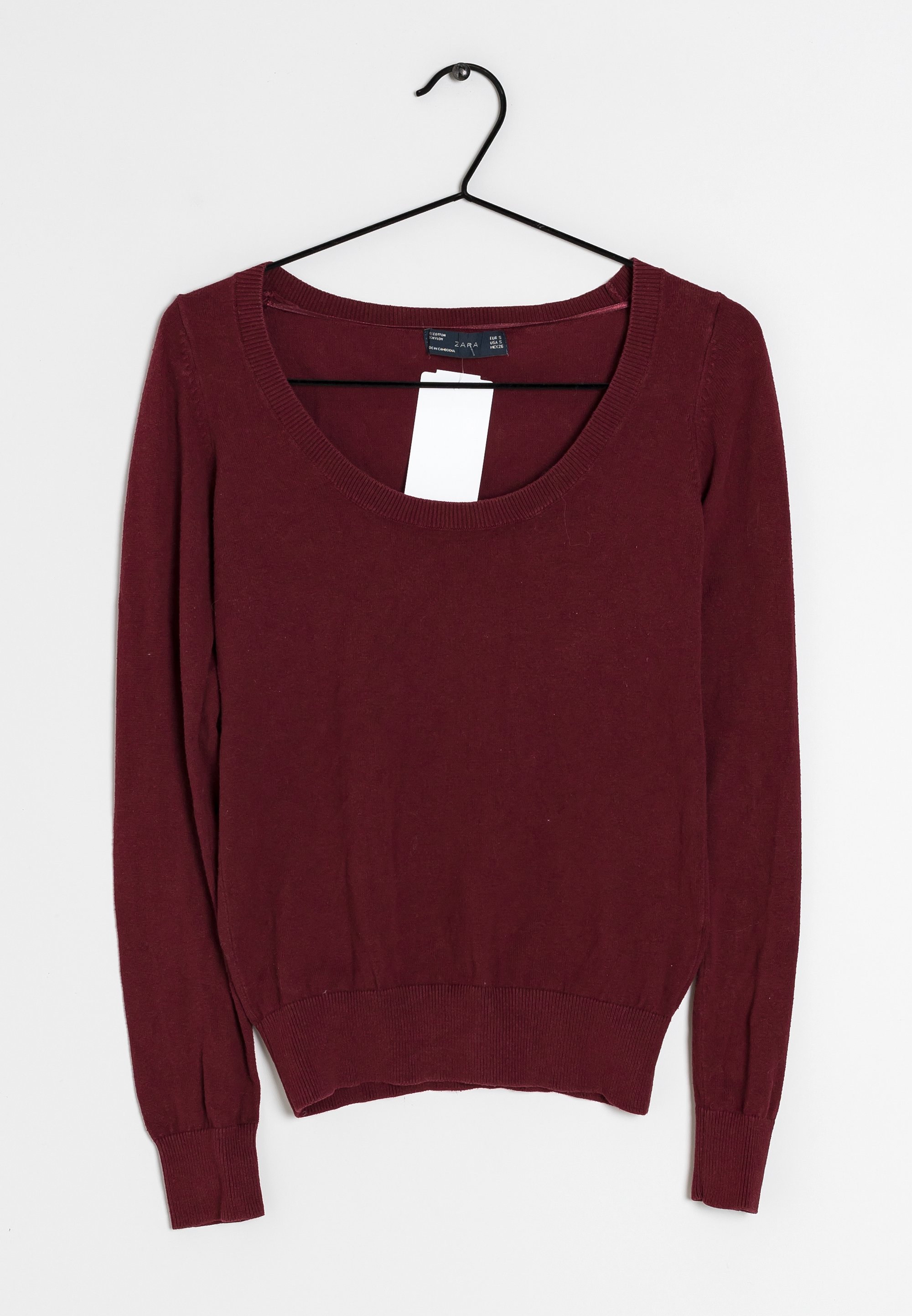 Zara Jumper red (Pre-owned) Zalando