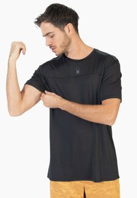 Spyder SPYDER MEN SHORT SLEEVE T-SHIRT - Camiseta estampada - black