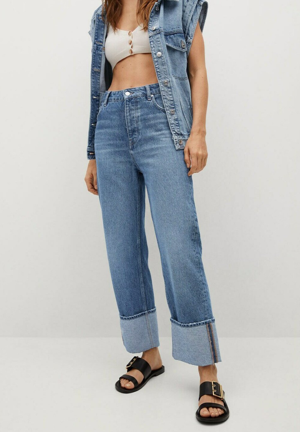 Mango ANGY - Straight leg jeans - middenblauw/blue - Zalando.ie