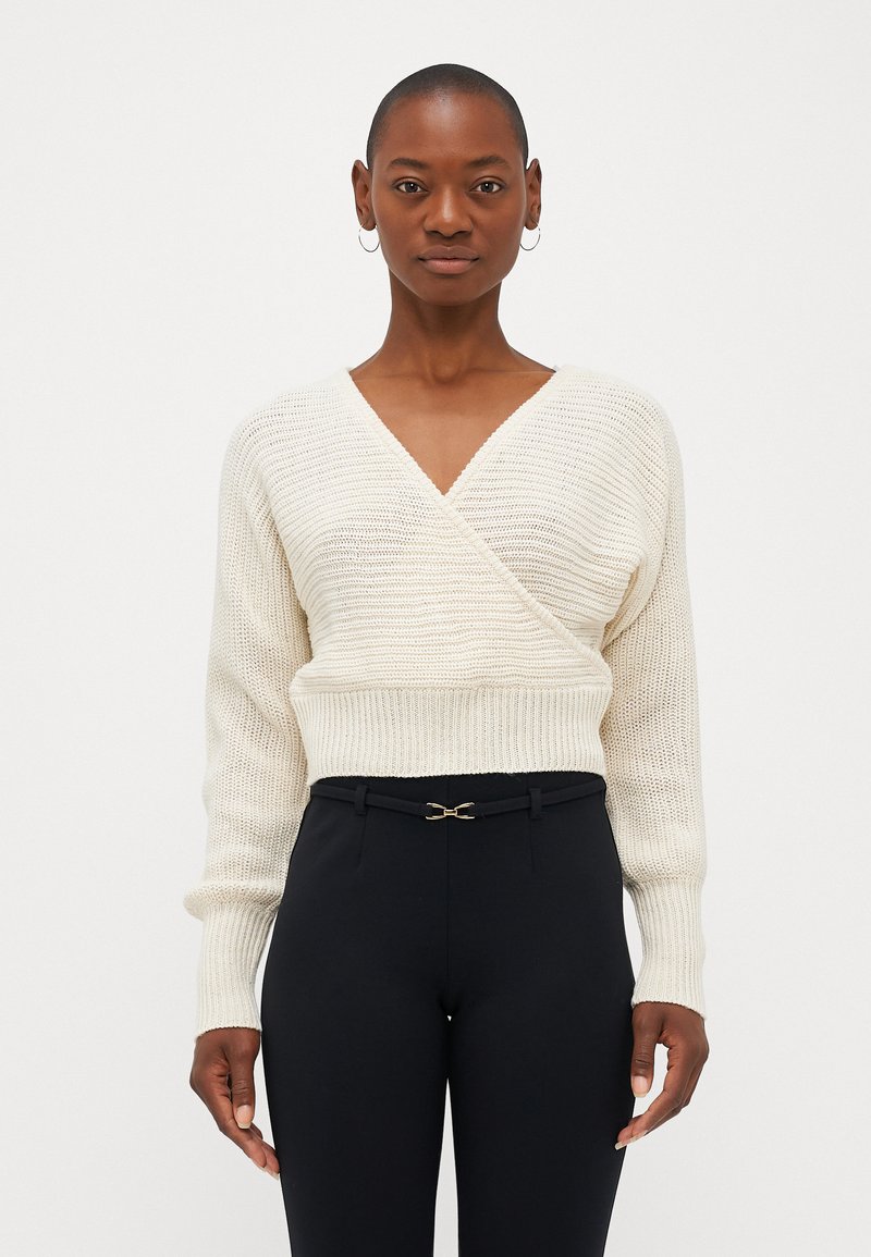 ONLY Petite ONLNINA V NECK - Vesta - pumice stone