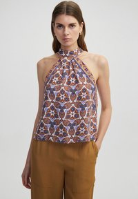 Ipekyol HALTER NECK PATTERNED - Top - tobacco