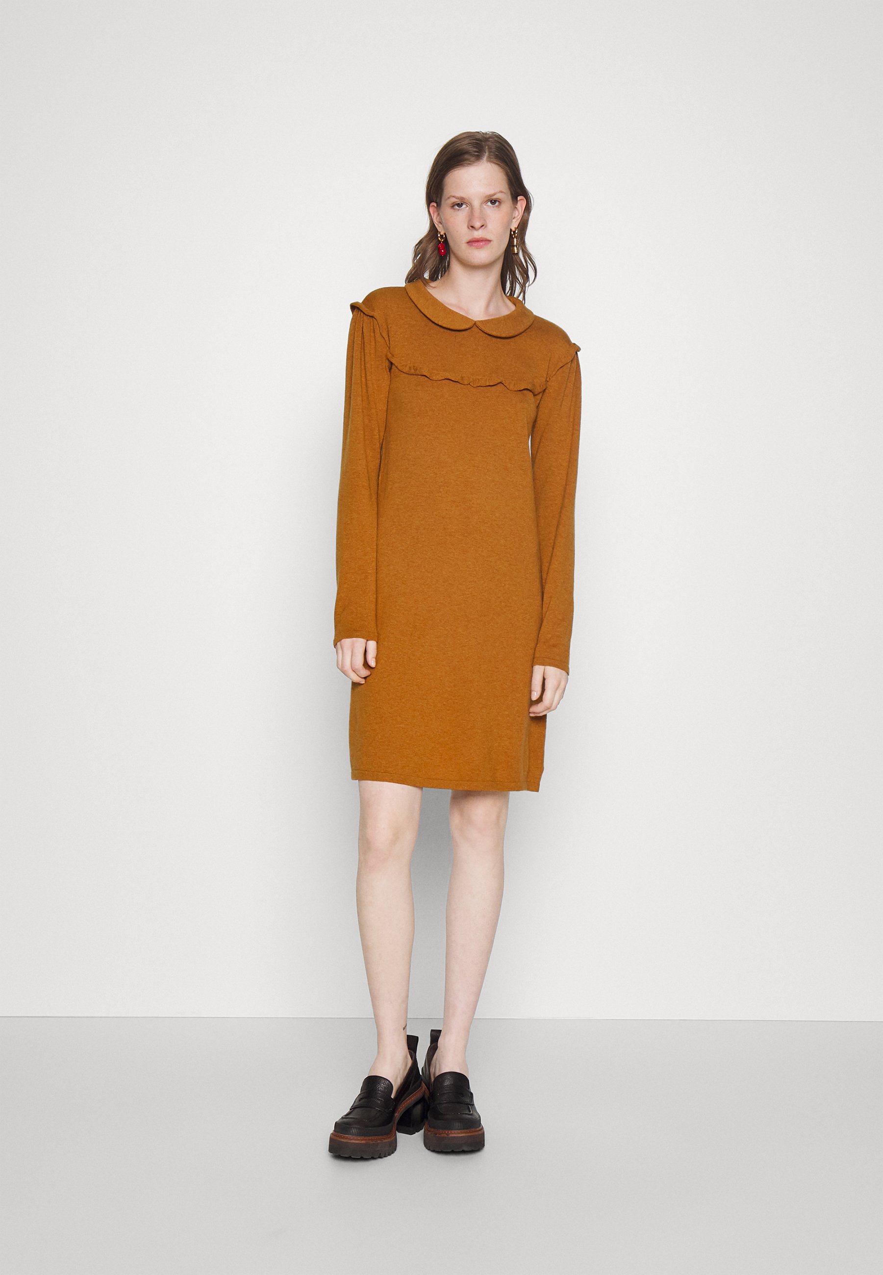 Jumper dress - autumnal brown 