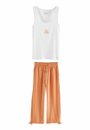 CRINKLE REGULAR FIT SET - Pyžamová súprava - orange