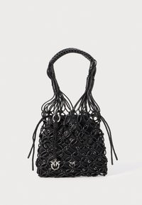HANDBAG MINI NET EYELETS POUCH - Τσάντα χειρός - nero