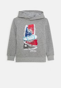 Converse STACKED REMIX PULL OVER - Jersey con capucha - dark grey heather