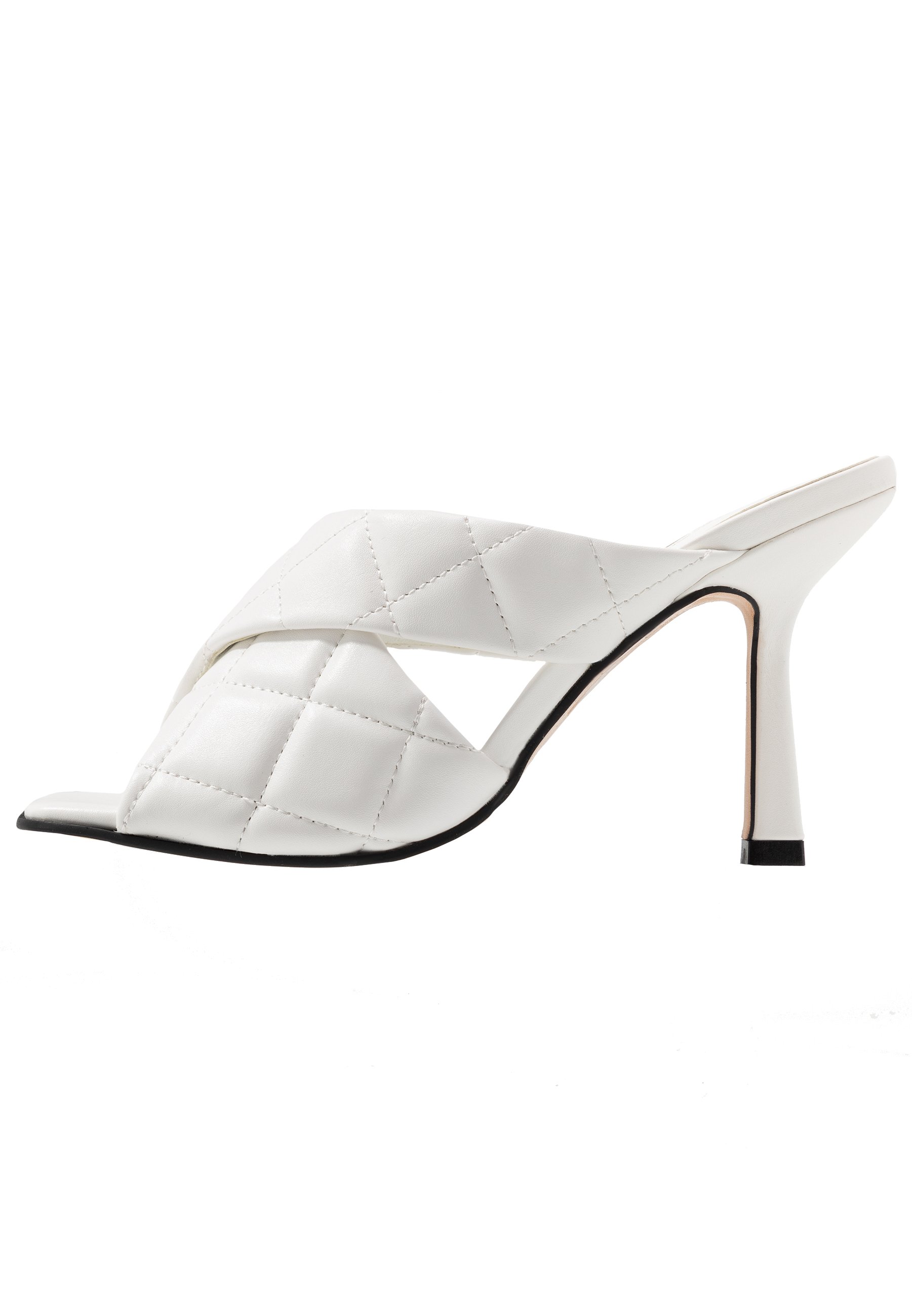 white heeled mules uk