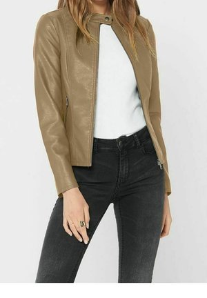Imitatieleren jas - beige
