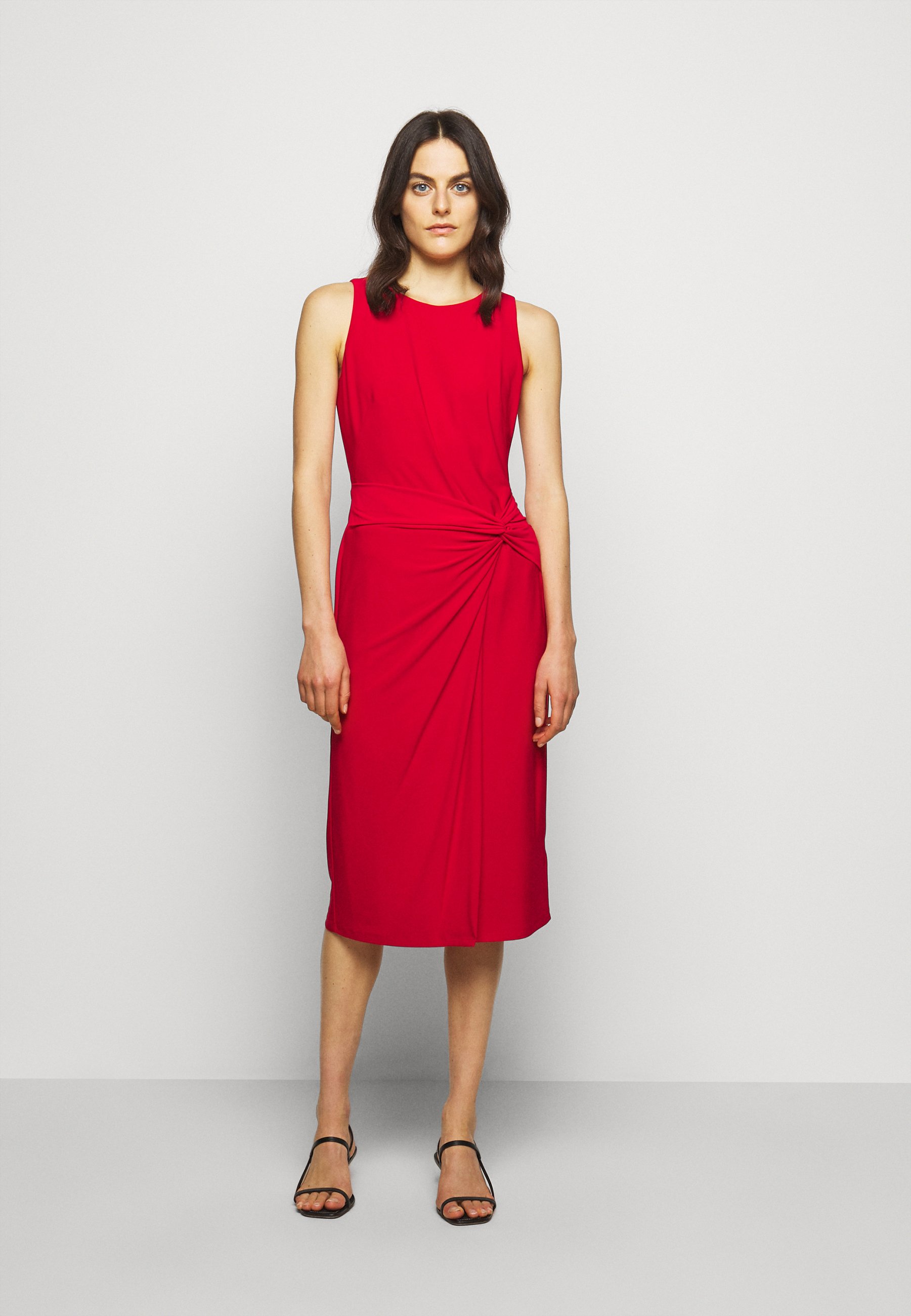 ralph lauren long red dress