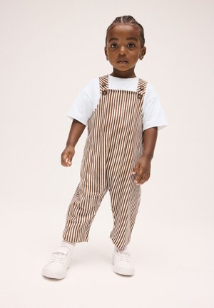Next, REGULAR FIT - SET - Salopette - brown and off white stripe