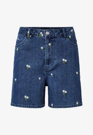 Pieces, PCFLORA - Džínové kraťasy - medium blue denim
