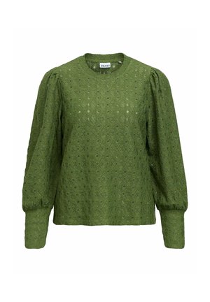 Object, OBJLAILA L/S RE TOP NOOS - Μπλούζα - bronze green