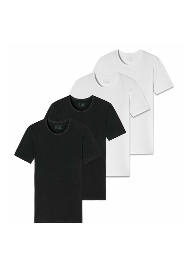 4ER PACK - SERIE RUNDHALS - Undershirt - schwarz weiß3