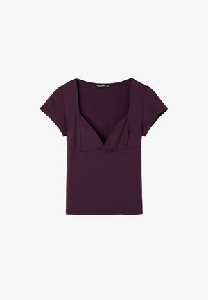 Stradivarius, T-shirt imprimé - purple