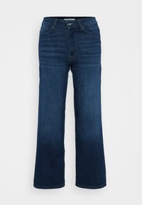 ONLMADISON BLUSH WIDE - Wide leg - dark blue denim