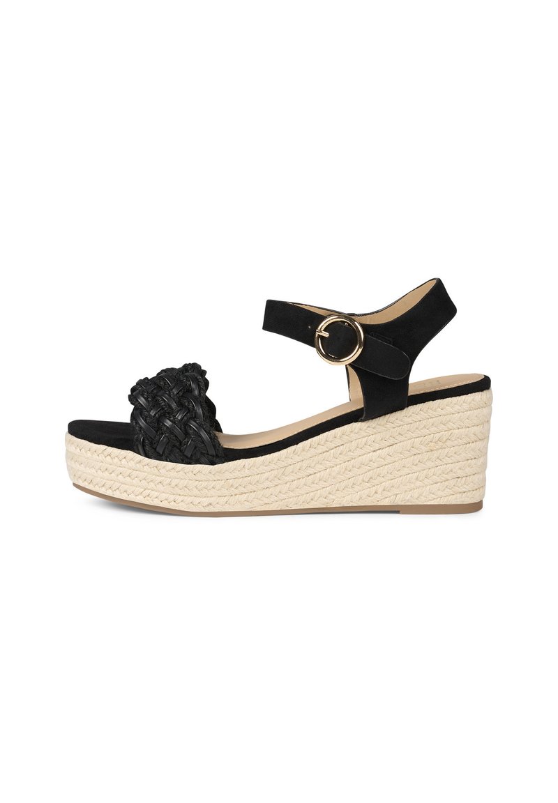 Espadrilles Femme ICHI IAHIPPO – Taille 40 – Noir – Cuir – Sandales Neuves
