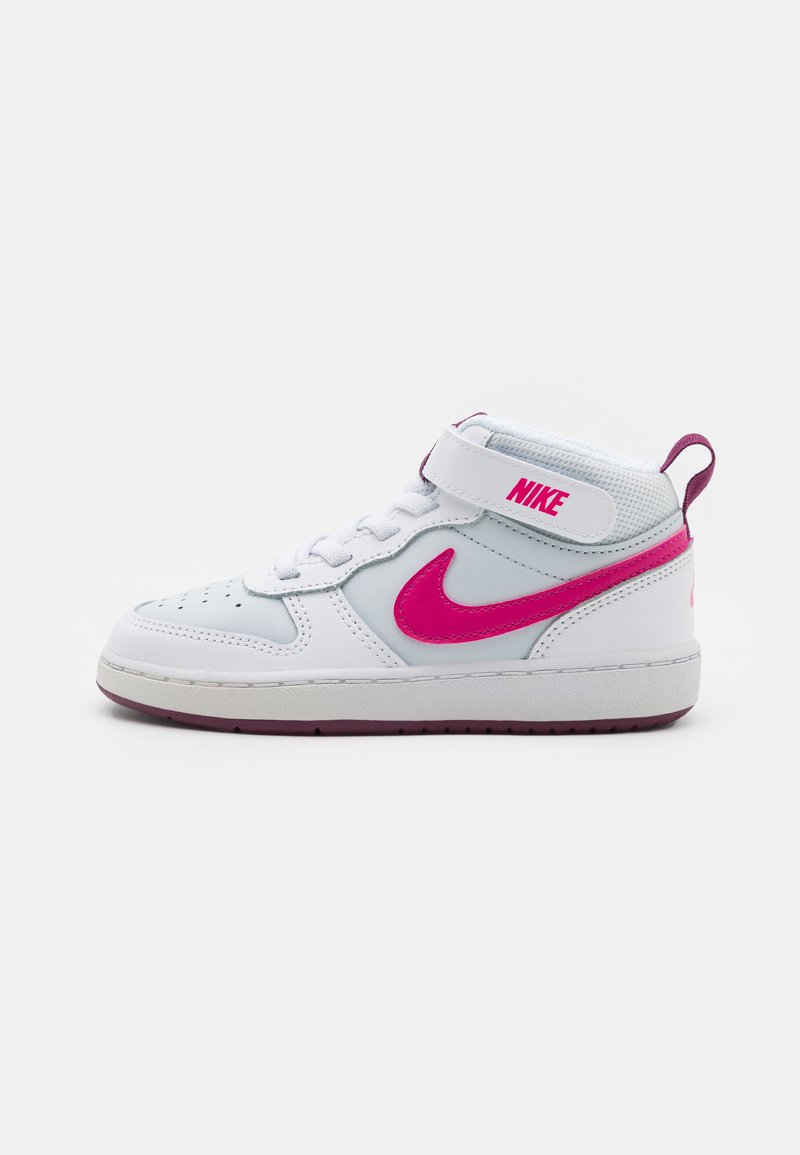 Nike Sportswear COURT BOROUGH 2 UNISEX - Sapatilhas de cano alto - pure platinum/white/sangria pink/prime