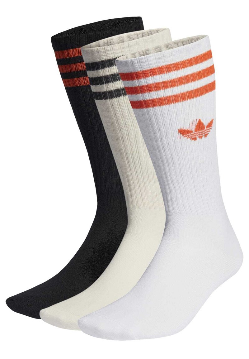 adidas Originals HIGH CREW SOCK UNISEX 3 PACK - Zoknik - white/white/black