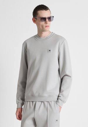 Antony Morato, SWEATSHIRT REGULAR FIT INTERLOCK FABRIC WITH PLATE ON HEART - Sweatshirt - stone