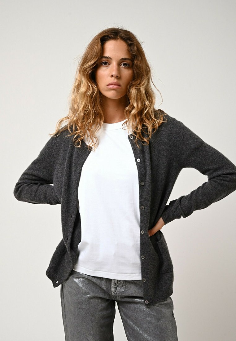 Authentic Cashmere Vest donkergrijs