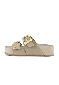 Pantolette hoch - beige