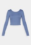 ONPJAIA LIFE CROP SEAM TOP - Top dugih rukava - vintage indigo