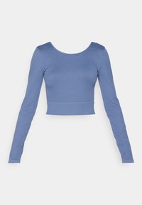 ONPJAIA LIFE CROP SEAM TOP - T-shirt à manches longues - vintage indigo