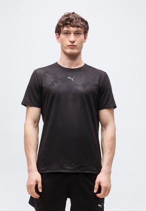 EMBOSS TEE - Αθλητικό μπλουζάκι - black