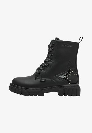 s.Oliver Botines con cordones - black