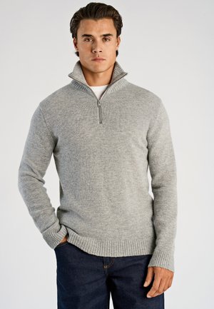HALF ZIP - Maglione - mid grey mel