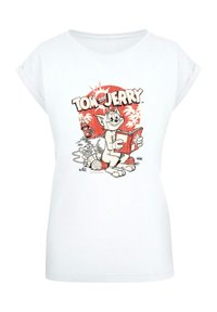 ABSOLUTE CULT TOM AND JERRY - ROCKET PRANK - T-shirts med print - white