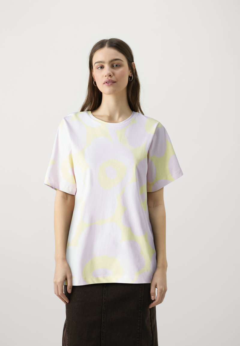 Marimekko TUNNIT UNIKKO - T-shirts med print - light pink/yellow