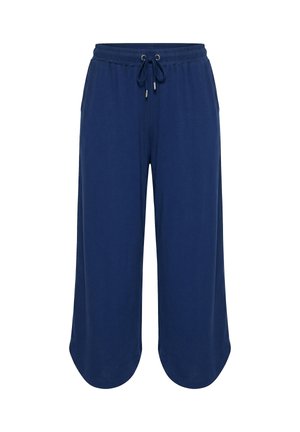 Angel of Style, JERSEY TROUSERS, WIDE FIT, SIDE SLITS - Træningsbukser - dark blue