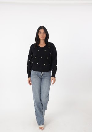 PULLOVER - Striktrøje - schwarz