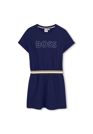 SHORT SLEEVED - Jersey dress - navy