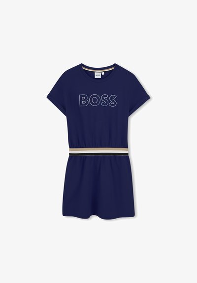 SHORT SLEEVED - Robe en jersey - navy