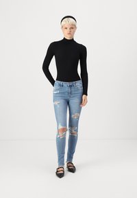 American Eagle MOCK NECK BODYSUIT - Ilgarankovis viršutinės dalies drabužis - black