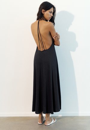 PULL&BEAR, STRAPPY BACK - MIDI DRESS - Robe de jour - dark grey