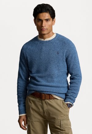 SPECKLED WOOL BLEND CREWNECK SWEATER - Striktrøje - chambray blue donegal