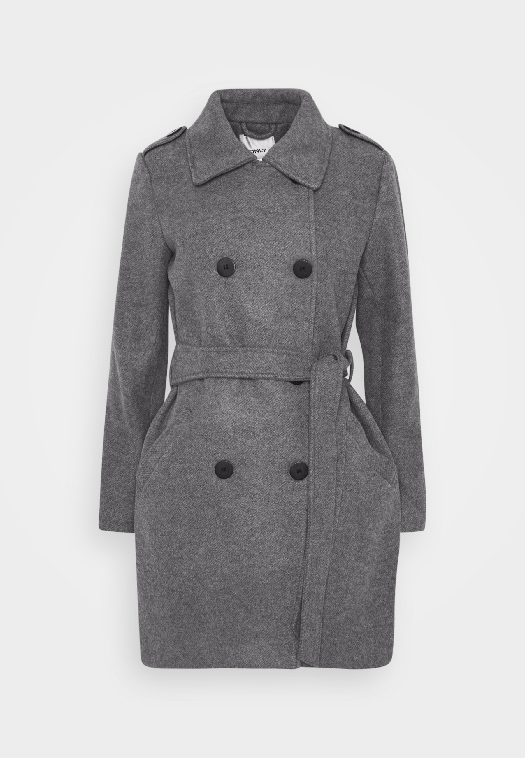 ONLSANSA COAT Halflange jas dark grey melange ONLSANSA COAT Halflange jas dark grey melange